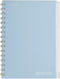 TWONE Small Spiral Notebook, 5.5"x8.25", 160 Ruled Pages, Waterproof Frosted PP Cover, Blue, Ideal for School, Office, and Personal Use...