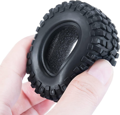 MOHERO 1.0 Crawler Tires Soft Rubber Wheel Tires 4PCS for 1/24 Axial SCX24 90081 AXI00001 AXI00002 AXI00005 AXI00006 RC Crawler Car (54mm)...