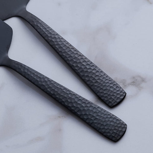 Matte Black Cake Pie Server, 9.4-inch Stainless Steel Heavy Duty Pizza Spatula, Satin Finish, Set of 3...