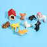 ONEST 9 Pieces Mini Dog Figurines Playset Dog House Hand Painted Tiny Dogs Realistic Detailed Plastic Puppy Figures Toys for Kids Adults...