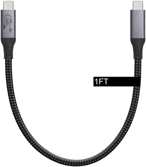 1-Foot USB4 Cable Compatible with Thunderbolt 3, Thunderbolt 4 and USB-C - Supports 8K HD Display, 40gbps Data Transfer, 240W Charging......
