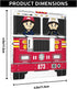 Fire Truck Light Switch Cover Cute Cartoon Male And Female Firefighters Fireman Emergency Vehicle 2-Gang Toggle Wall Plate Outlet Plug Covers for ...