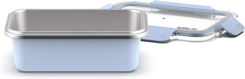 Ello Stainless Steel Rectangle Food Storage Meal Prep Container with Leak-Proof Lids, 4 Cup, Dusty Blue...