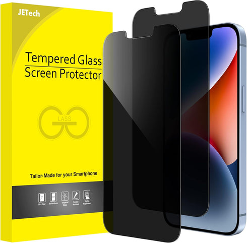 JETech Privacy Screen Protector for iPhone 14 Plus 6.7-Inch, Anti Spy Tempered Glass Film, 2-Pack......