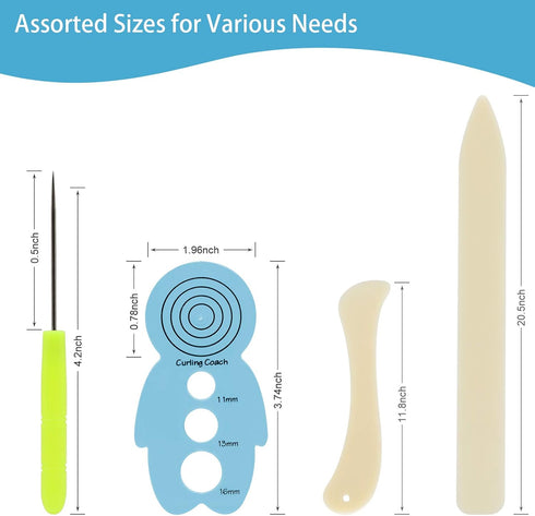 KITANIS 9 Pieces Multifunctional Slotted Quilling Tool and Supplies Kit Ergonomic for Beginner, Advanced Quiller, DIY, Handcraft, Scrapbooking, Ca...