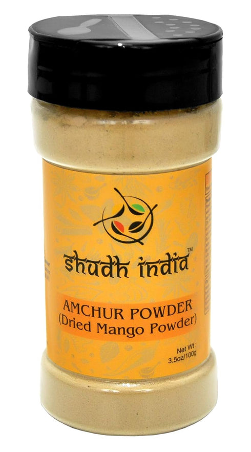 Shudh India Amchur (Mango) Ground Powder Spice ~ All Natural | Salt-Free | Vegan | No Colors | Gluten Friendly | NON-GMO | Indian Origin (Amchur P...