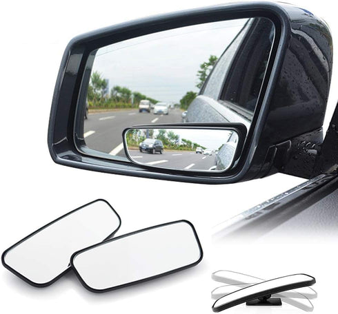 Blind Spot Mirror, Rectangle Adjustable Car Auxiliary Universal Wide Angle Mirror for Universal Cars (Adhesive, 2pcs)...