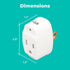 KMC Surge Tap Mini 5-Pack, 1-Outlet Grounded Surge Protector Adapter, 640 Joules, Power Plug Adapter...