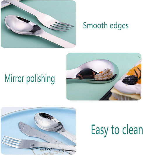 Travel Cutlery Set with Case Portable Silverware Utensils Set,ABS cutlery box, spoon and forkReusable Flatware Set Cutlery Set for Camping Picnic ...