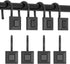 GILLAS Shower Curtain Decorative Hooks, Set of 12 Shower Curtain Rod Rings for Bathroom Rust Resistant Square, Black...