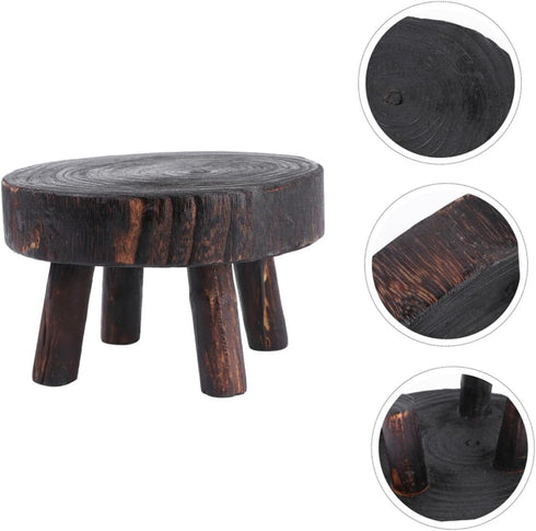 1pc Flower Pot Stand Outdoor Plant Rack Home Accents Decor Outdoor Decoration Freestanding Ladder Shelf Wood Plant Stand Wood Plant Stool Wooden O...