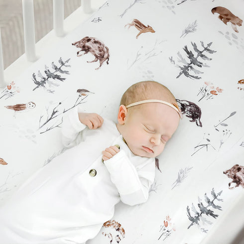 Pack n Play Sheets FItted 2 Pack, Stretchy Ultra Soft Jersey Knit Pack and Play Sheets, Universal Fitted Portable/Mini Crib Mattresses Snug and Sa...