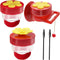 Hand Hummingbird Feeder, 3 Pack Mini Flower Handheld Hummingbird Feeding Tools with Cleaning Brush, Window Humming Wild Bird Feeders for Backyard ...