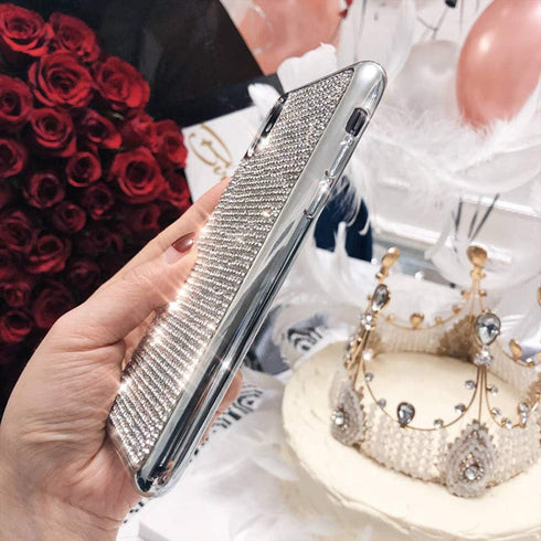 LUVI for iPhone Xs Max Case Luxury Fashion Glitter Sparkle Bling Glossy Crystal Rhinestone Artificial Diamond Protective Cover with Soft TPU Elect...