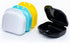 BOOMIBOO Retainer Case with Vent Holes, 4 Pcs Denture Cases, Durable & Similar Mouth Guard Case for Black, White, Yellow and Blue - Tight Snap Loc...