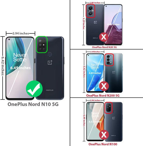 TJS Compatible with OnePlus Nord N10 5G Case, with Tempered Glass Screen Protector, Metal Ring Magnetic Support Kickstand Heavy Duty Protector Pho...