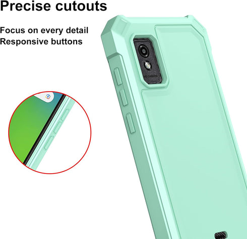 Ailiber Case for Blu Studio Mini 2023, with Screen Protector, Dual Layer Protection, Shockproof Corners TPU Bumper, Rugged Silicone Cell Phone Cas...