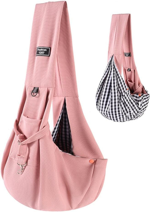 Pet Dog Sling Carrier - Travel Safe Bag for Small Puppies and Kittens up to 15 lbs, Comfortable Backpack for Outdoor Adventures and Subway Travel...
