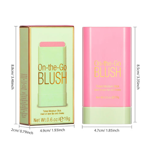 Blush Stick for Cheeks - Cream Makeup Blush Wand, Solid Moisturizer Stick for Cheeks Tint, Natural Blendable Waterproof Korean Matte Long-Lasting ...