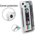 Case for iPhone 13 Matte Finish Heavy Duty Soft Back Cover with Reinforced Corners TPU Soft Bumper Retro Cassette Tape Case Compatible with iPhone...