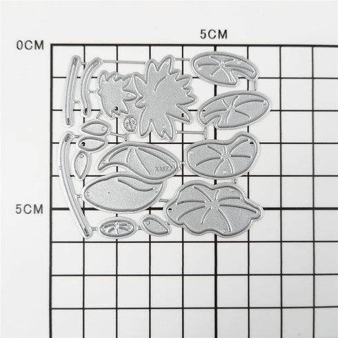 Patchwork Lotus Flowers Metal Cutting Dies for Card Making, Paper Embossing Die Cuts Kit Templates, Storage Pockets Supplies, Photo Frame Album DI...