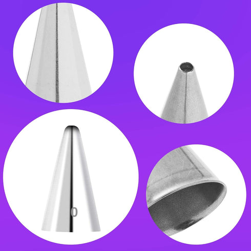 GOOTRADES 7 Pcs-Set Cake Decorating Tips (5 Writing Tube,1 Coupler,1 Silicone Pastry Bag)...