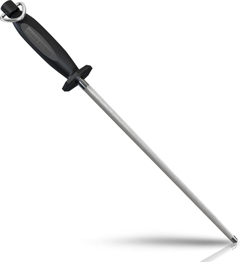 Utopia Kitchen 10 Inch Honing Steel Knife Sharpening Steel Sharpening Rod - Black...