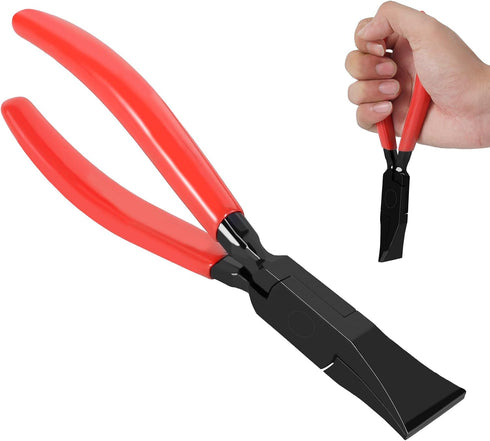 Steel Metal Hand Seamer, 7-Inch Metal Sheet Straight/Bender Plier Tools, Sheet Metal Seamer Form Edge Seamer Seaming Plier with Ergonomic Handle f...