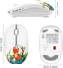 Cute Wireless Mouse, Bluetooth Mouse Dual Mode with 2.4GHz USB Receiver for Laptop, iPad, MacBook, AA Battery Silent Cartoon Fox Cordless Mice for...