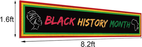 Black History Month Decoration Black History Month Banner for Fence Yard Garage African American Country Celebration Holiday Deocr and Supplies...