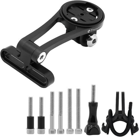 Thinvik Out-Front Extended Mount&Bike Computer Mount for Garmin,Adjustable Angle Combo Mount for Garmin Edge 1040 1030 840 830 540 530 130 - CNC A...