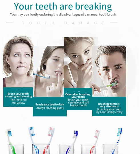 2024 Upgraded Ultrasonic Toothbrushes for Adult and Kids, Sonic Electric Toothbrush with 8 Brush Heads, 42,000 VPM, 6 Cleaning Modes, 2 Min Smart ...