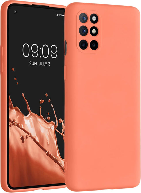 kwmobile Case Compatible with OnePlus 8T Case - Slim Protective TPU Silicone Phone Cover - Summer Orange...