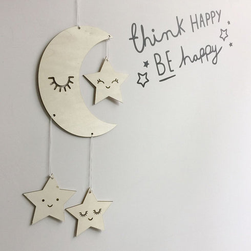 BESTOYARD Nursery Ceiling Mobile Moon Stars Ceiling Hanging Decorations for Baby Shower Baby Nursery Room...