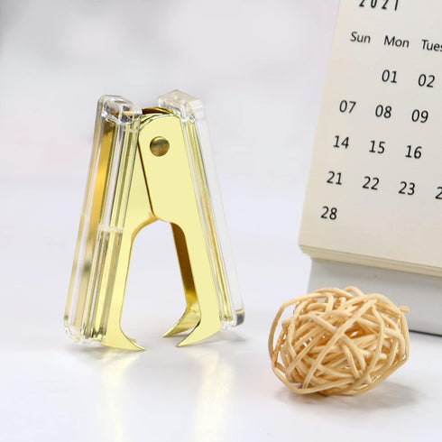 MultiBey Mini Gold Stapler with Staples, Acrylic Metal Desk Stapler with 26/6 Staples, 18 Sheets Capacity, Small Stapler for Women, Girls, Teenage...