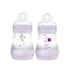 MAM Easy Start Matte Anti-Colic Baby Bottles, 5oz (2 Count), Slow Flow Nipples, Baby Girl...