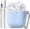 AirPods Case Cover 2&1 with Cleaner Kit,Soft Silicone Protective Cover for Apple AirPods 2nd/1st Generation Charging Case with Keychain,Shockproof...