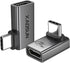 XAOSUN 90 Degree USB C to C Adapter Mixed Pack (240W 40Gbp 8K),Right Angle USB C Male to USB C Female Adapter, USB4 Type C Power Data Extender for...