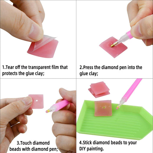 72 Pieces Diamond Glue Clay Painting Glue Clay DIY Diamond Embroidery Wax Tool Set Painting Wax for 5D Diamond Art Drilling Embroidery Cross-Stitc...