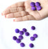 Round Handmade Buttons 12 Purple Button Dupion Fabric Covered for Sewing Scrapbooking Clothes Craft...