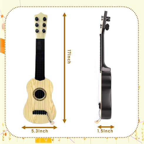 Kids Toy Guitar 6 String,17 inch Mini Baby Guitar with Pick,Musical Instrument Educational Toy for Toddlers Beginner,Preschoolers...