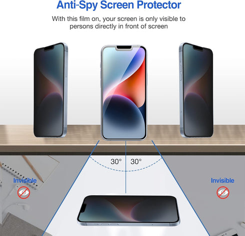 ProCase 2 Pack Screen Protector for iPhone 14 / iPhone 13 / iPhone 13 Pro 6.1 Inch, Tempered Glass Screen Film Guard for iPhone 14 2022 / iPhone 1...