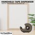 1InTheOffice Tape Dispenser Handheld, Refillable Hand held Tape Dispensers 1” Core, Translucent, Smoke/Plastic 6 Pack...