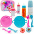 Baby Doll Accessories Magic Bottle set Magic Disappearing Milk Juice Bottles Sippy Cups with Pacifiers Bowl Spoons, Doll Bottle Toys Feeding Prete...