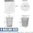 Small Trash Bags 4 Gallon - Drawstring, Individual Unscented Small Garbage Bags, White Trash Can Liners For Bathroom, 57 Count...