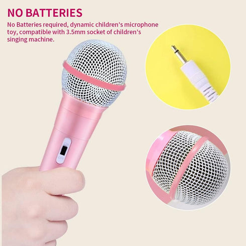 Microphone for Kids, Kids Microphone for Singing Portable Dynamic Microphone with 3.5mm Jack Connector Handheld Karaoke Wired Microphone for Girls...