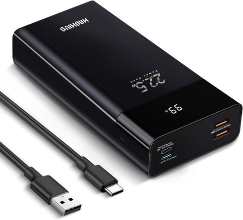 Haohiyo 20000mAh Portable Charger Power Bank, with LED Display, QC 22.5W and PD 20W Bidirectional Fast Charging, 3 Outputs & 2 Inputs, for iPhone,...