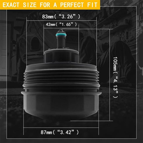 Oil Filter Housing Cover Caps 11427525334 Replace for BMW 525Xi 528i 330i 330Xi 335i 320i 325i 325Xi x1 x3 x4 x5 x6...