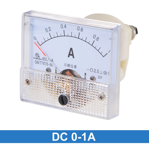 uxcell Analog Current Panel Meter DC 0-1A 85C1 Ammeter 64x60x56mm for Circuit Testing Charging Battery Ampere Tester Gauge Pack of 1...