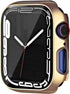 Hankn 44mm Hard Plated Case for Apple Watch Series 6/5/4 - Tempered Glass Screen Protector, Full Coverage Shockproof Bumper, Gold...